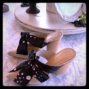 Botkier wood high heel mule Anthropologie